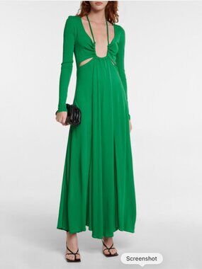 Proenza Schouler Matte Jersey Long Sleeve Cutout Maxi Dress Size 6